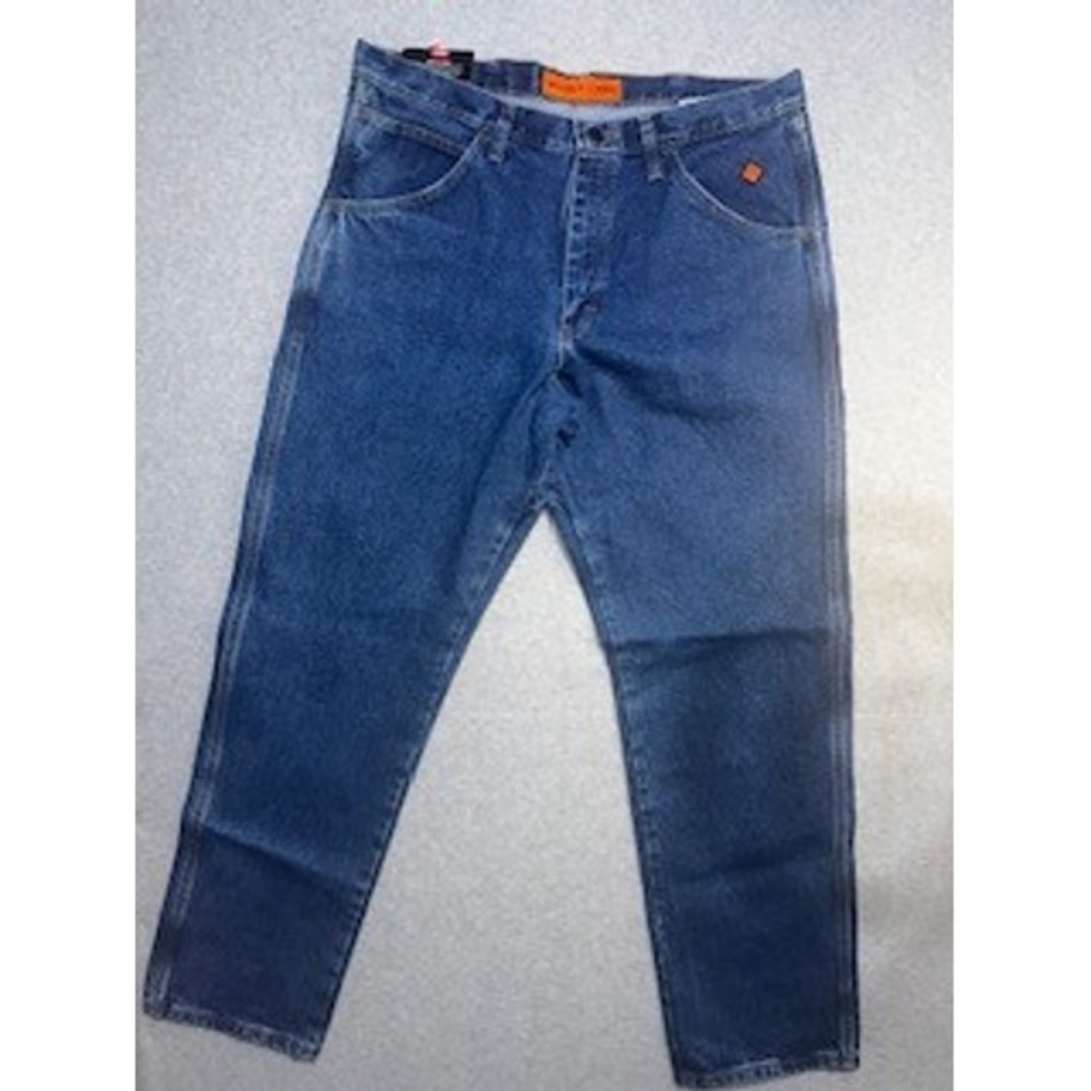 Wrangler FR Flame Resistant Relaxed Fit Jeans Mens 36x32 Blue Denim 10FR3W050